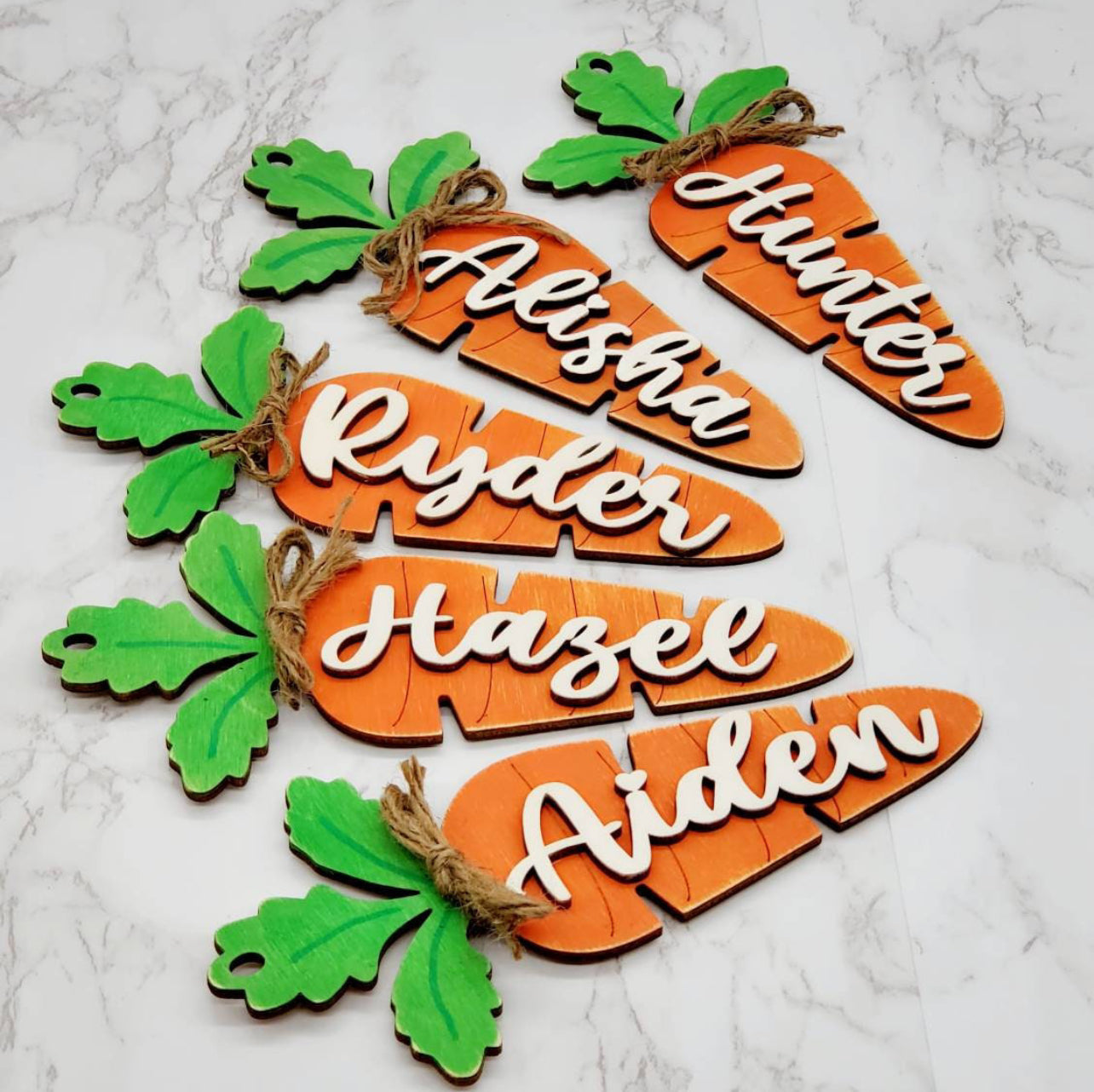 Personalized Carrot Basket Tags