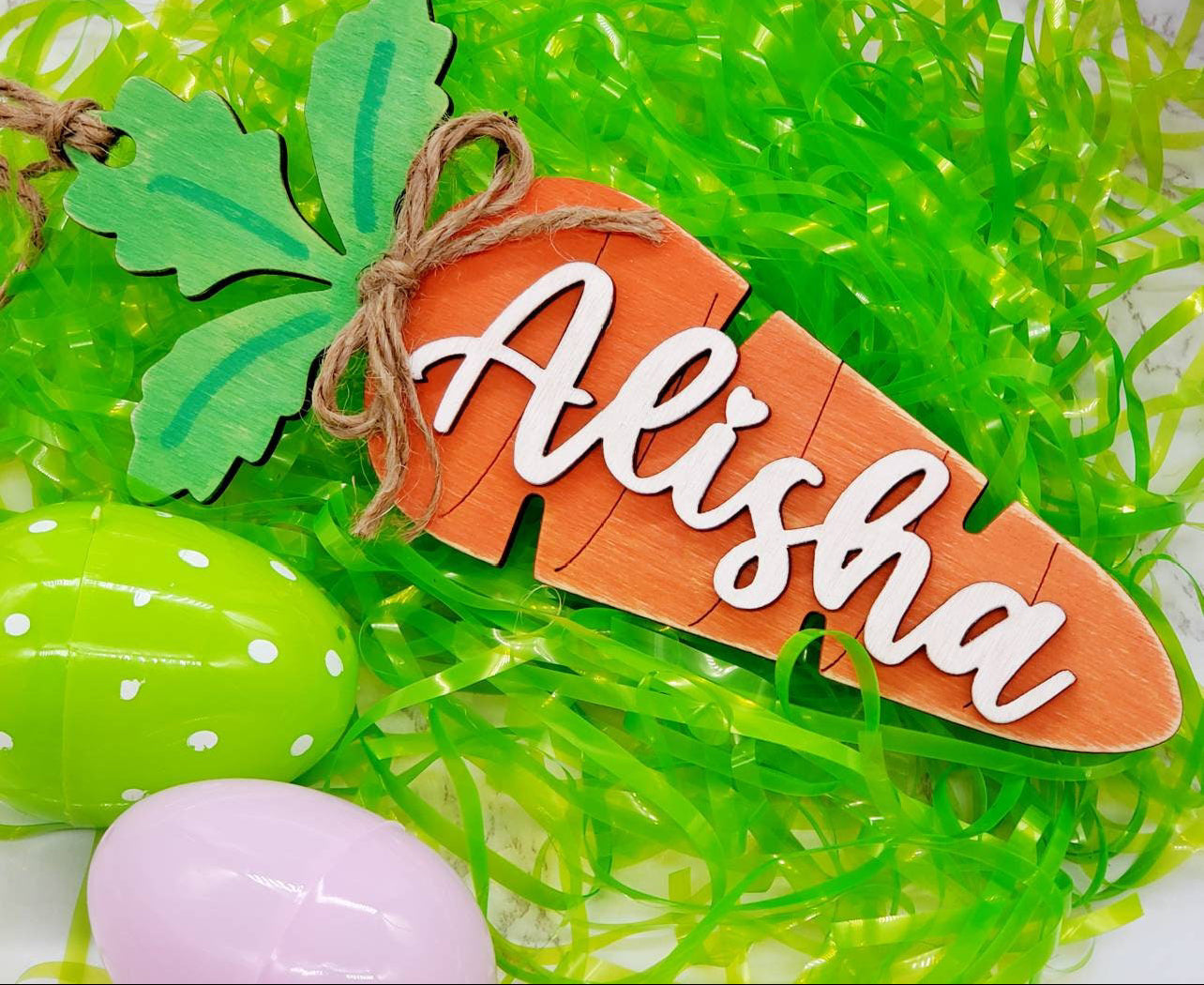 Personalized Carrot Basket Tags