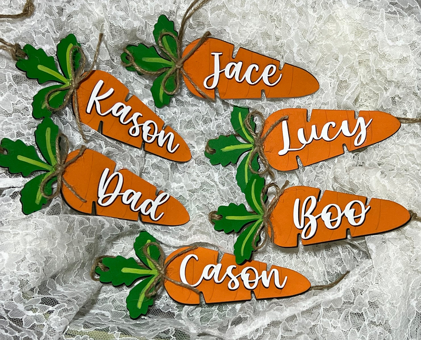 Personalized Carrot Basket Tags