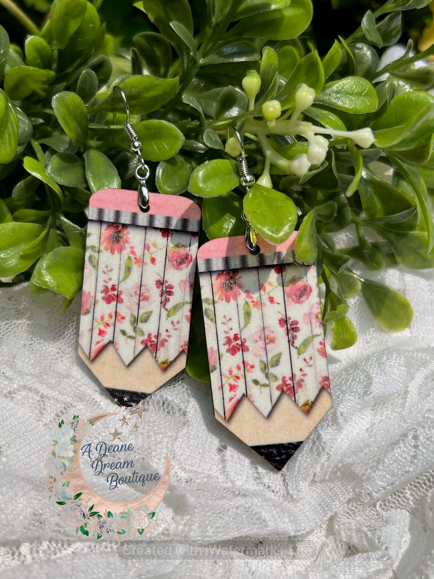 Floral Pencil Earrings