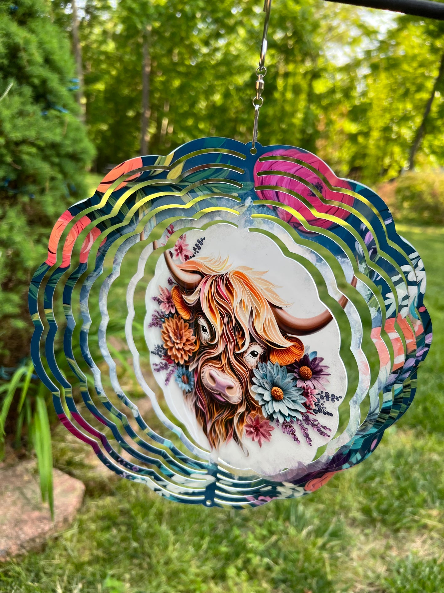 Highland Cow Wind Spinner