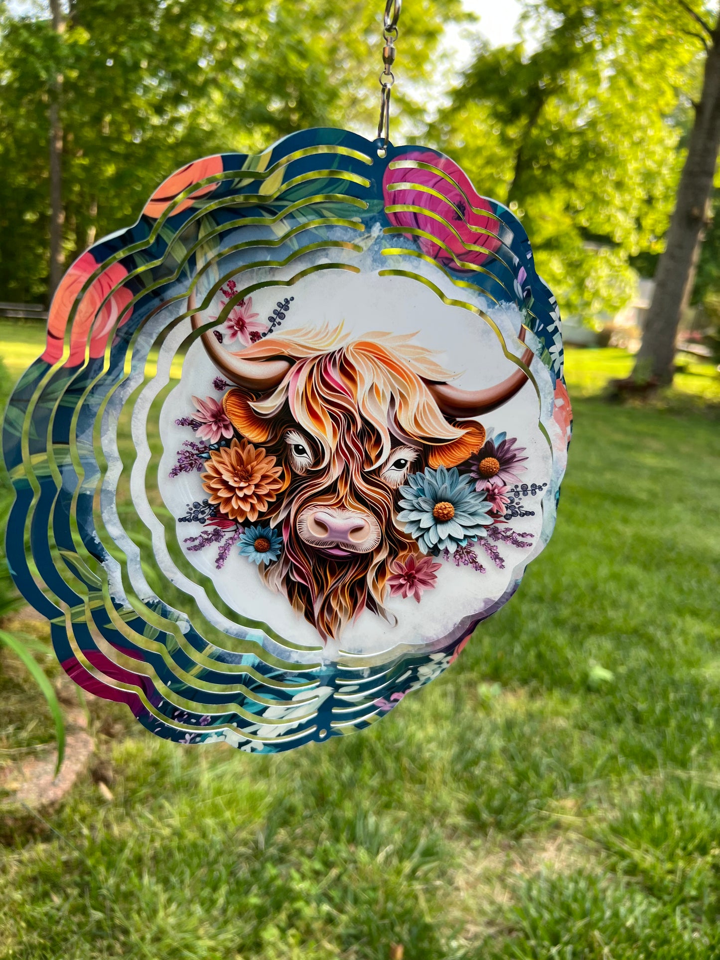 Highland Cow Wind Spinner