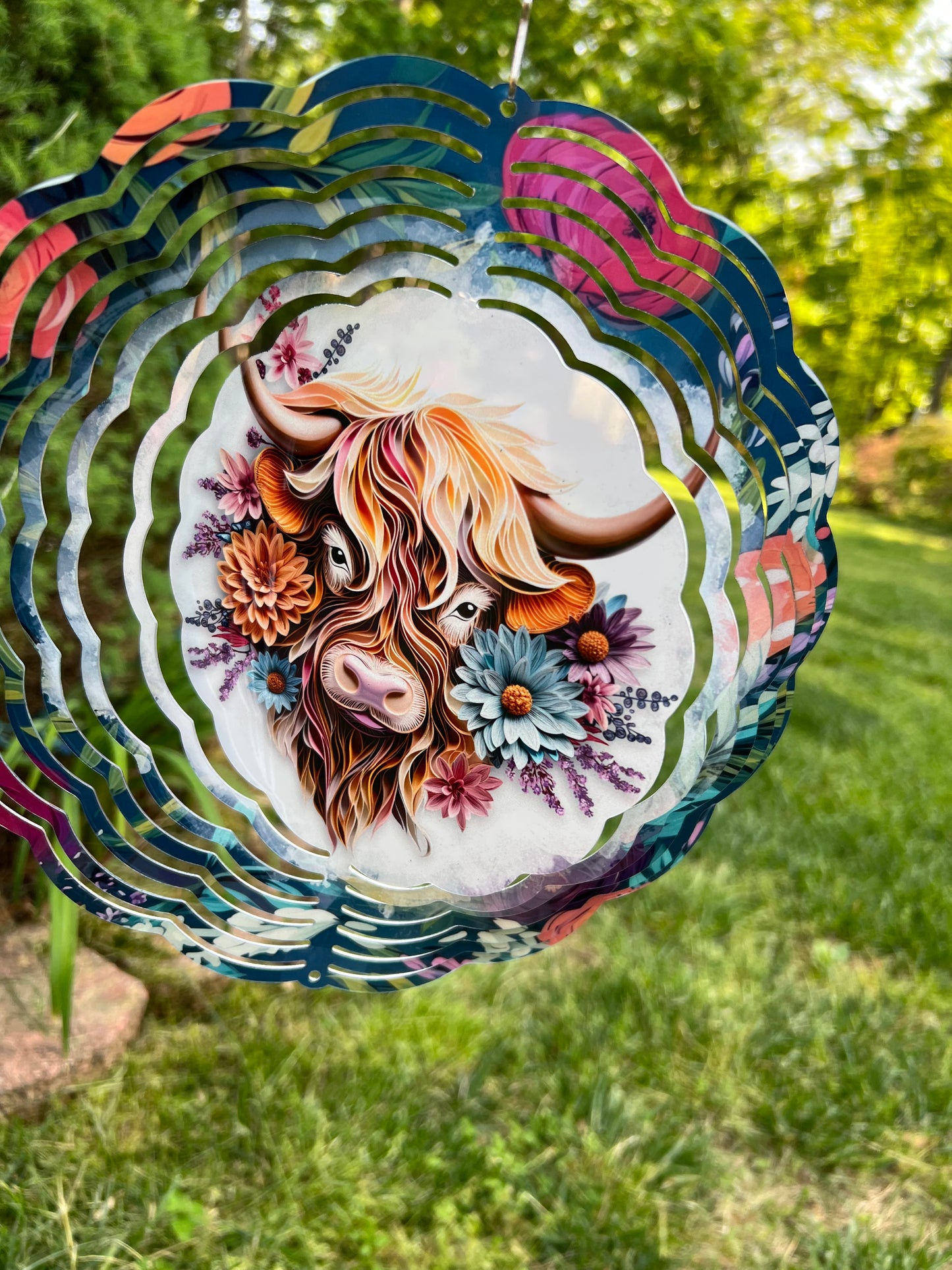 Highland Cow Wind Spinner