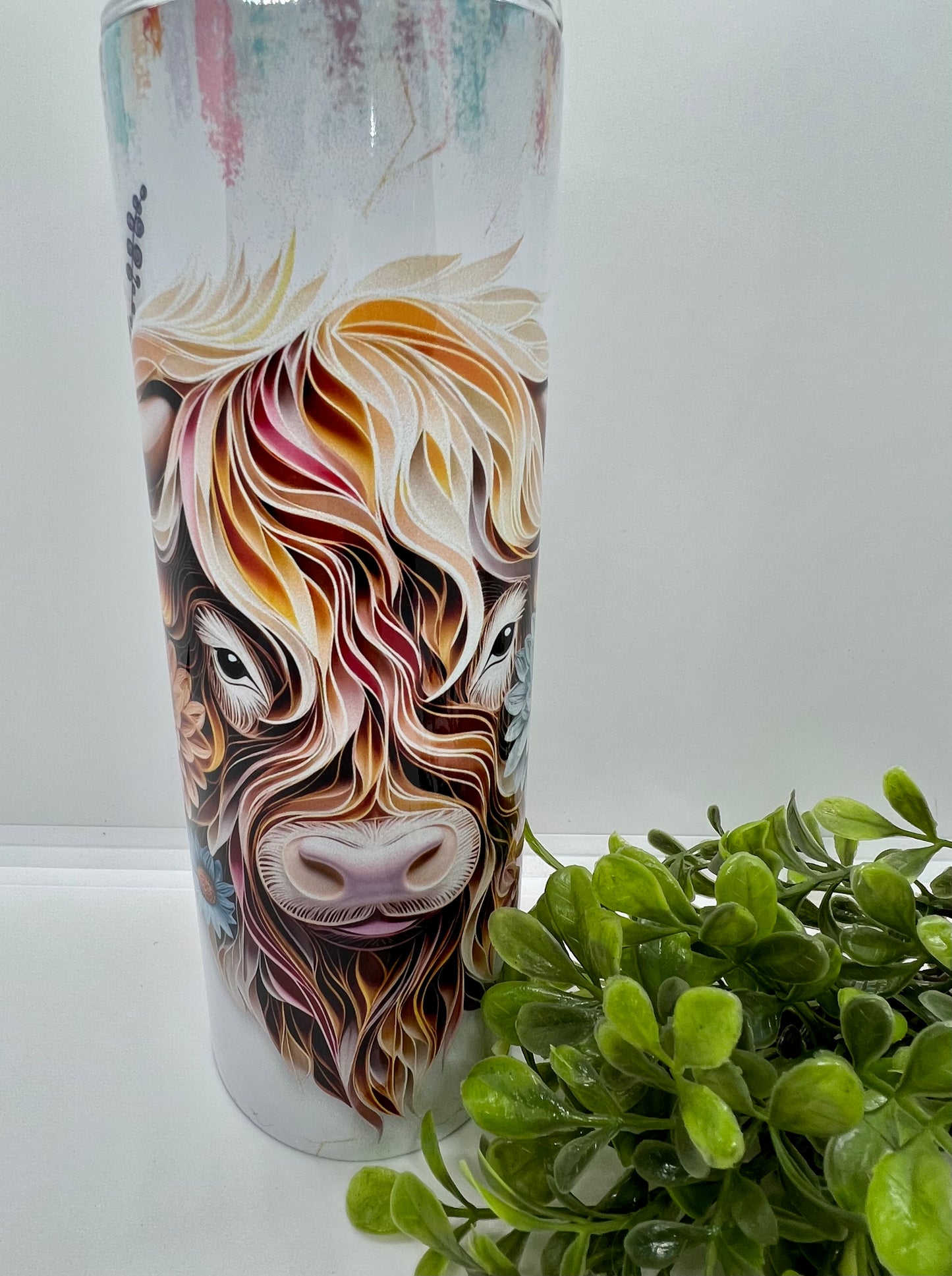 Quilling Highland Cow Tumbler