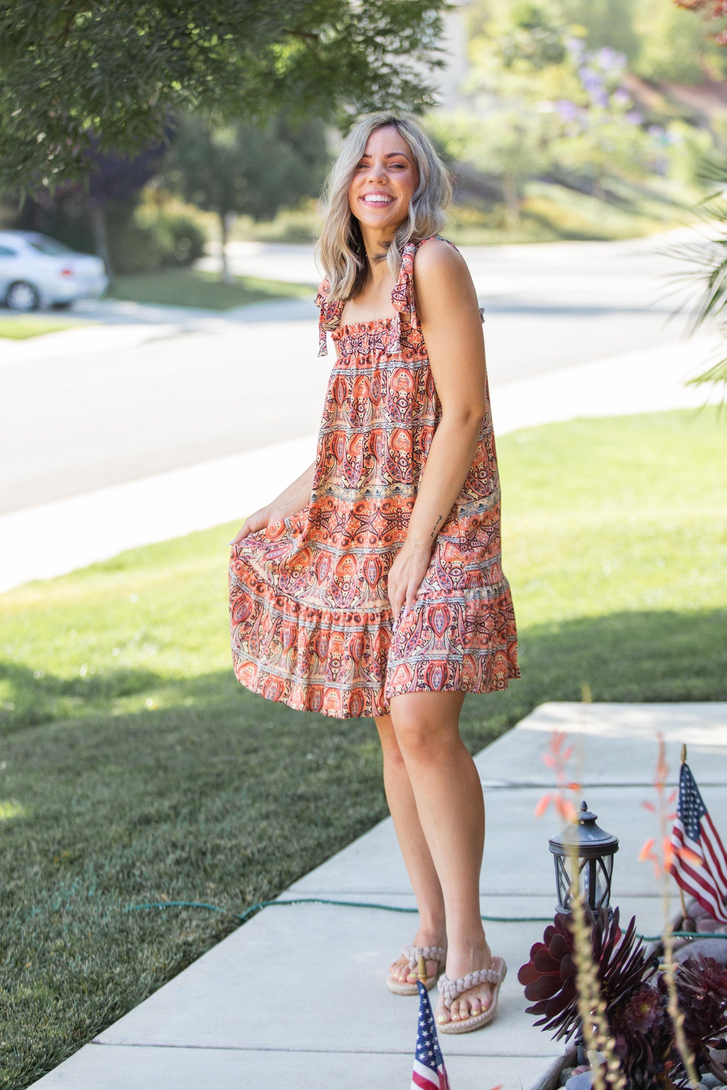 Bohemian Rhapsody Ruffle Hem Dress