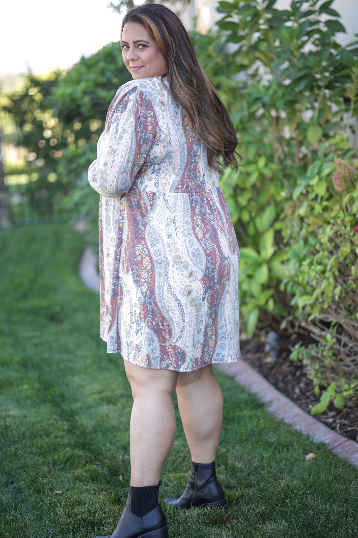 Boho Paisley Swing Dress