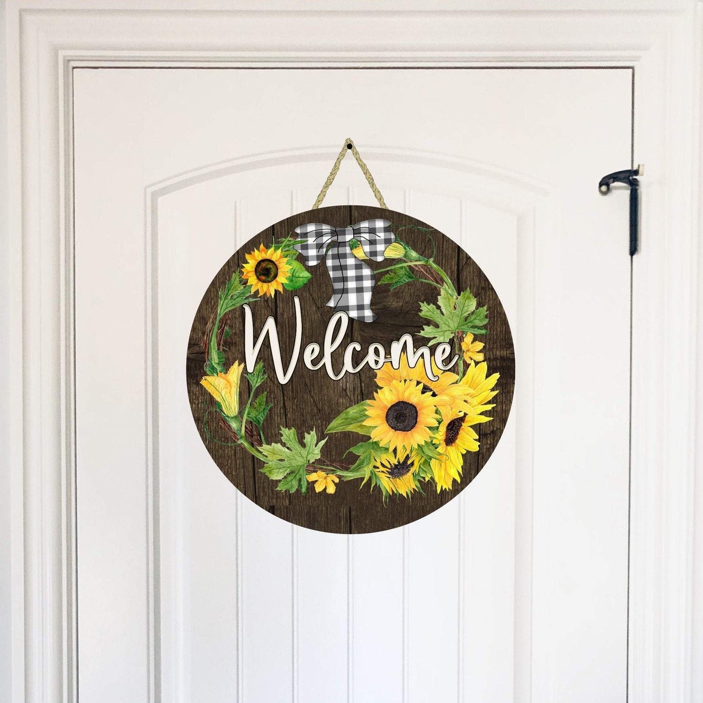 Welcome Sunflower Door Hanger