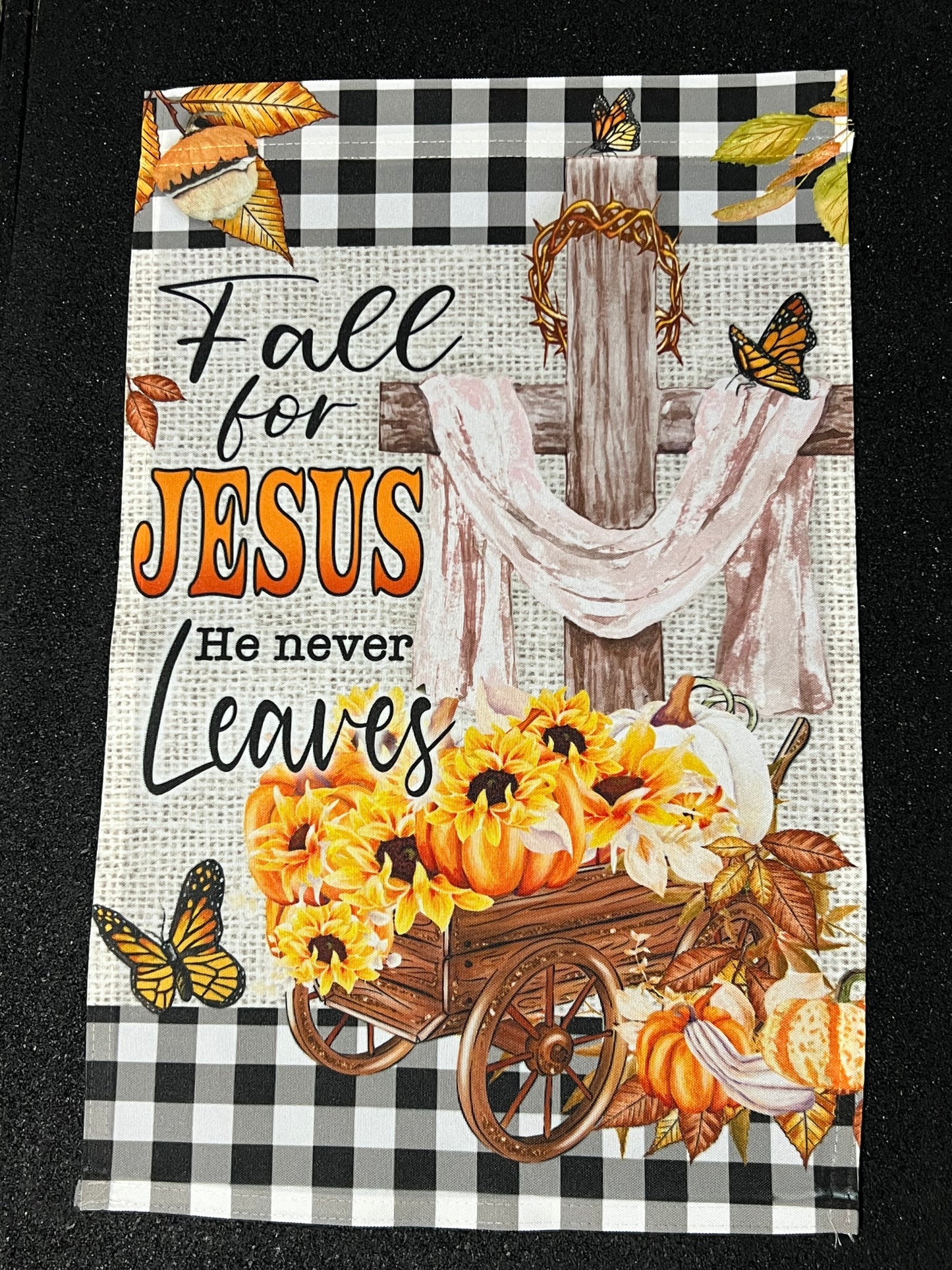 Fall for Jesus Garden Flag