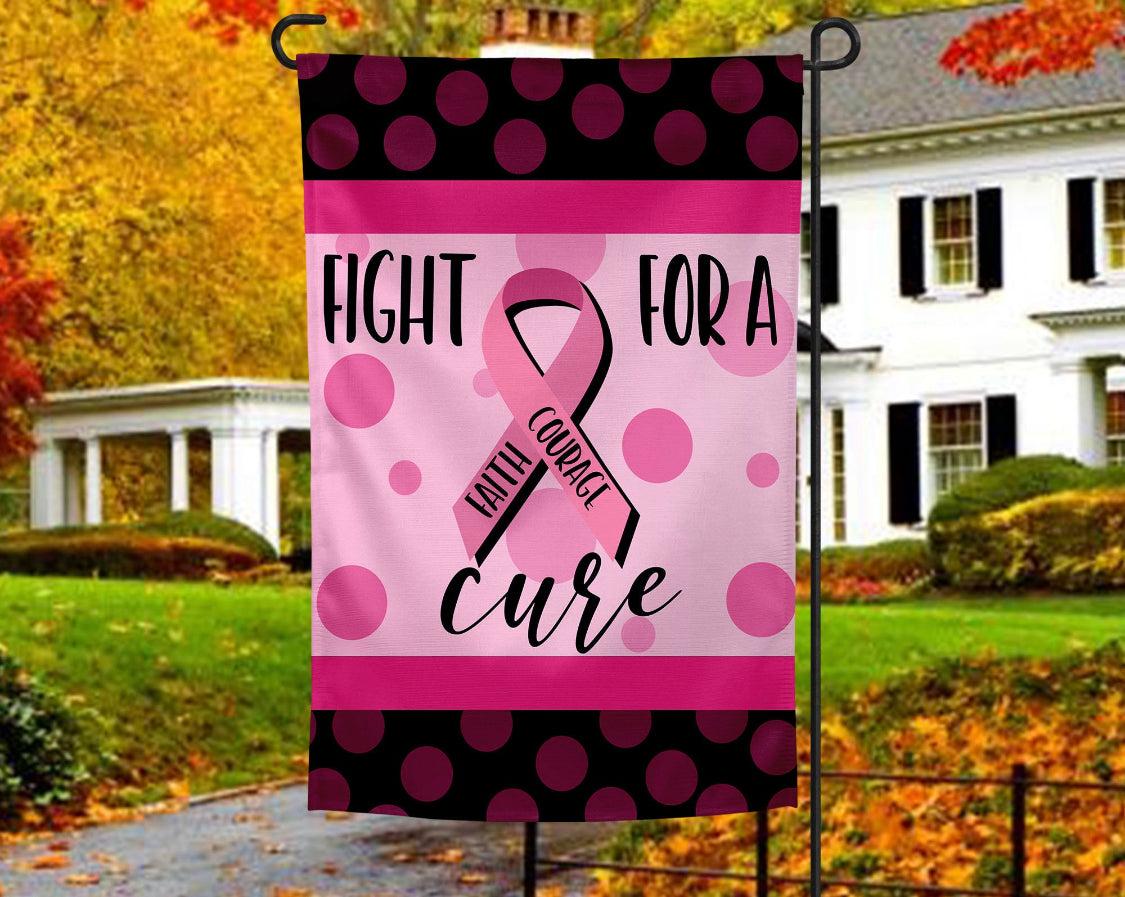 Breast Cancer Garden Flag