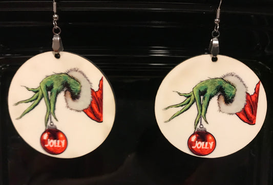 GRINCH JOLLY EARRINGS