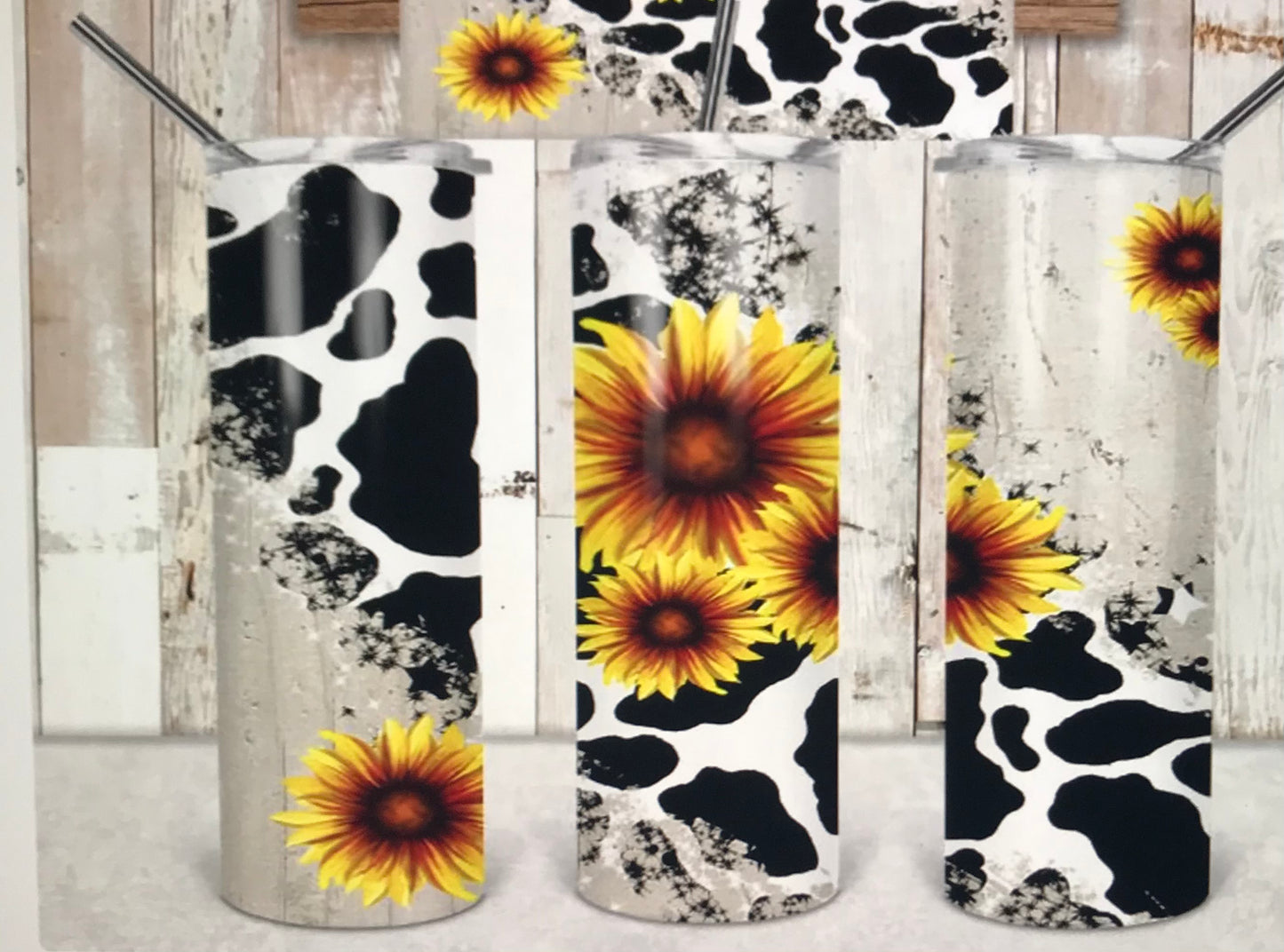 SUNFLOWERS & COWPRINT