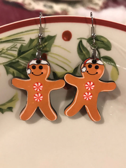 GINGERBREAD BOY EARRINGS