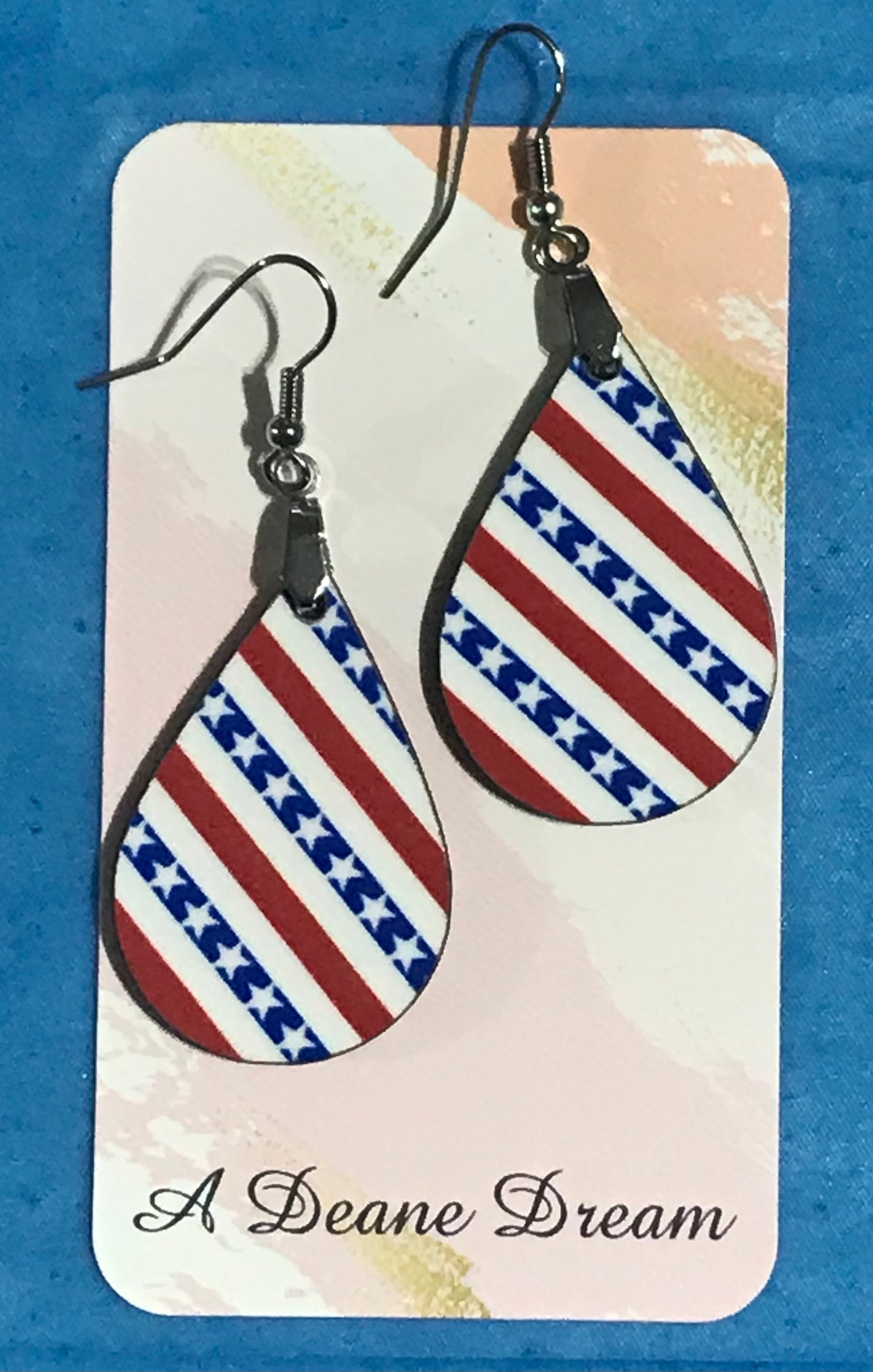 STARS AND STRIPES AMERICAN EARRINGS